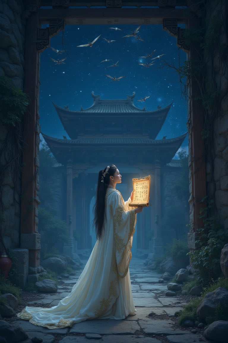 What a vivid scene you've described. Here's a more detailed concept based on your description: **Title: The Princess of th...
