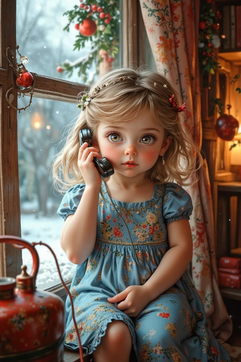 half body of a 2 years old cute little girl looks like young Brigitte Bardot,  blond pinned up hair ,  vector illustration...