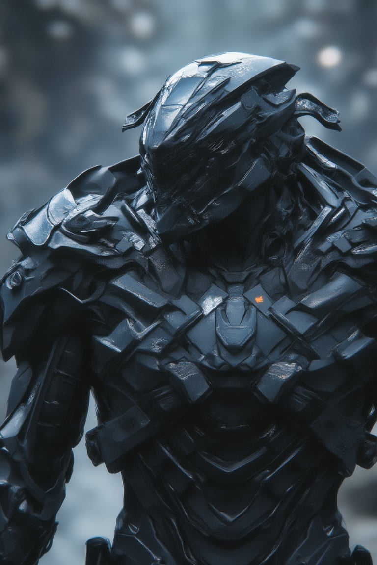 mecha darklord  wear battle armored suit in vortex