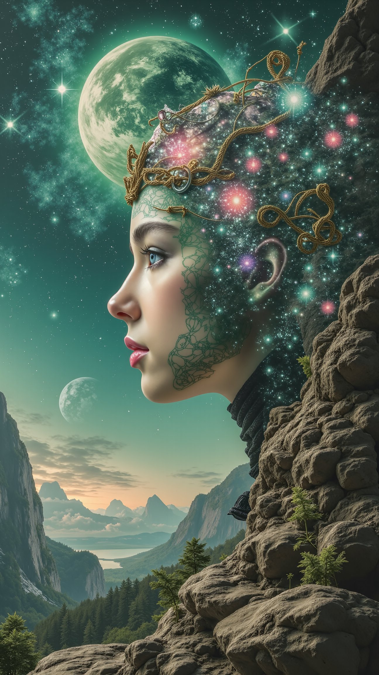 Embark on a mesmerizing journey where innocence is transmuted into the regal realm of an alien queen. This dreamscape take...