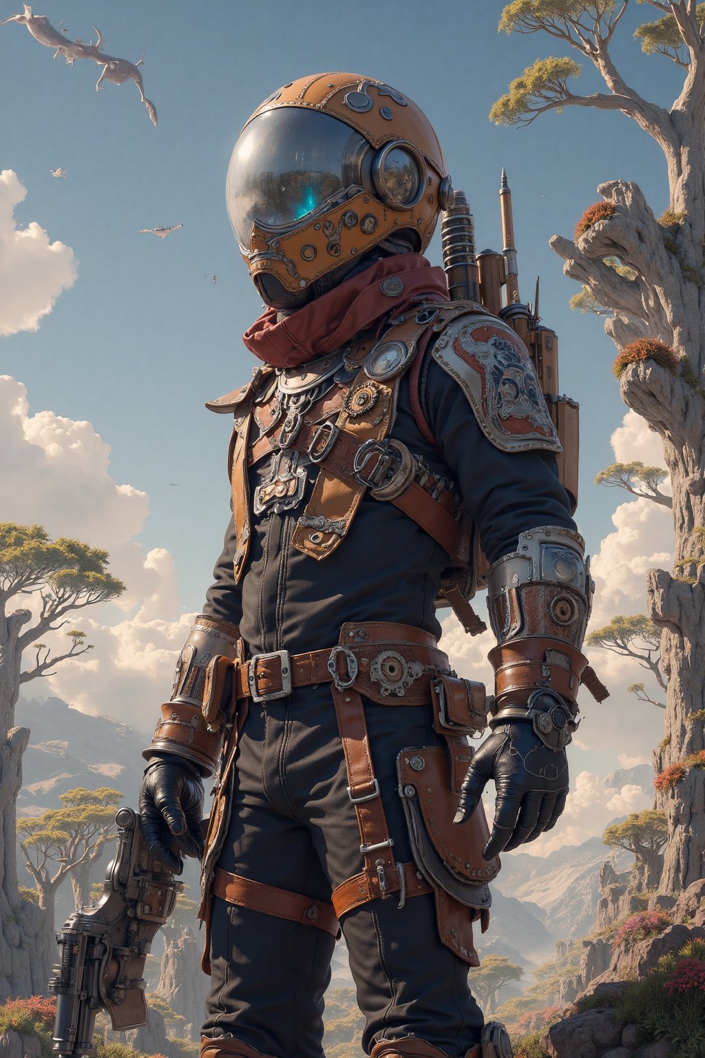 ((((Ultra realistic photo masterpiece)))). Ultra detailed. Ultra high resolution. A gorgeous landscape on an alien planet,...