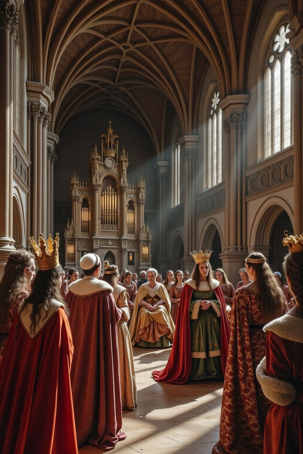 a medieval coronation in a barroque cathedral by Lucifer Morning Star on Tensor.Art