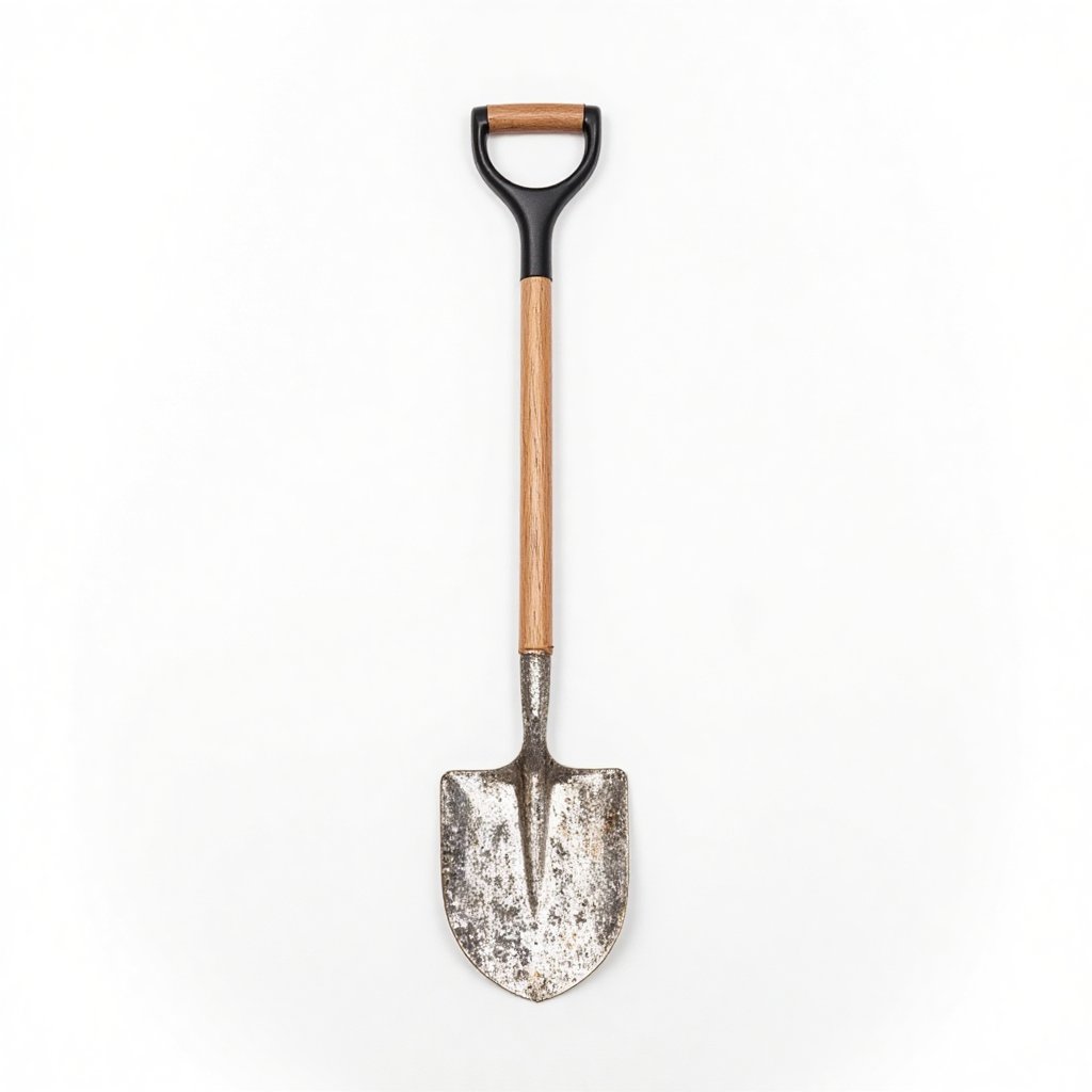 shovel, white background 