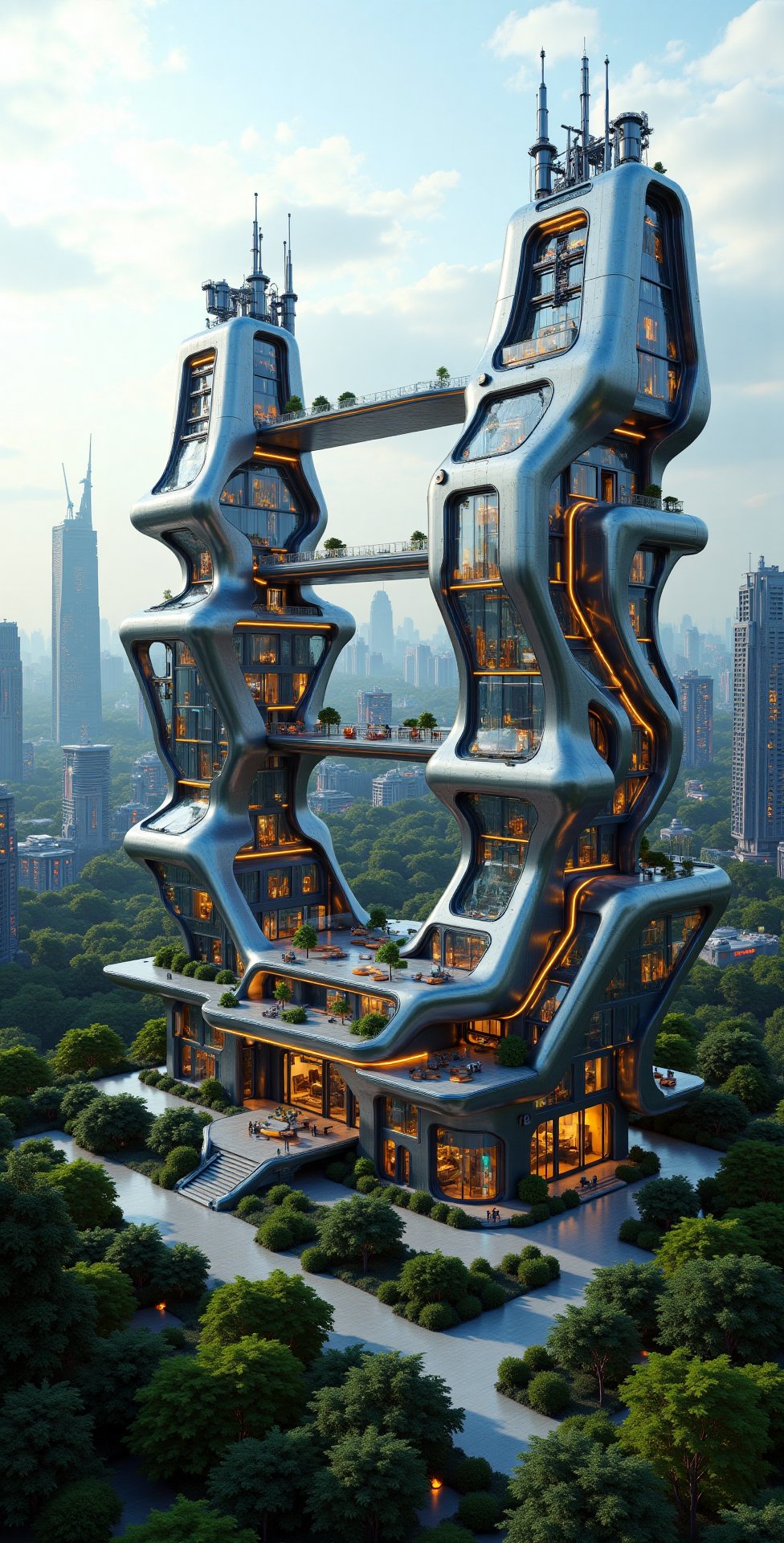 (extremely detailed 8k wallpaper),  Photorealistic with realistic details. A breathtaking futuristic cityscape with sleek,...