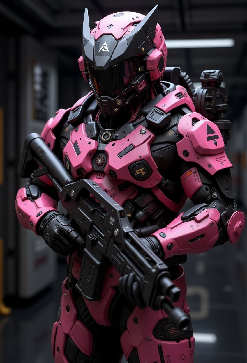 In a dimly lit,  underground chamber,  a Mecha Bionic man by En. Fa 3 on Tensor.Art