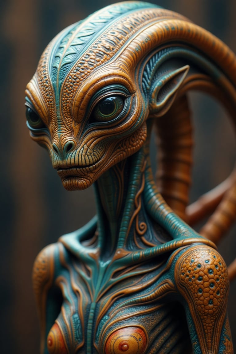 most perfect looking strange,  very intricate,  friendly alien by Pavel Stenson on Tensor.Art