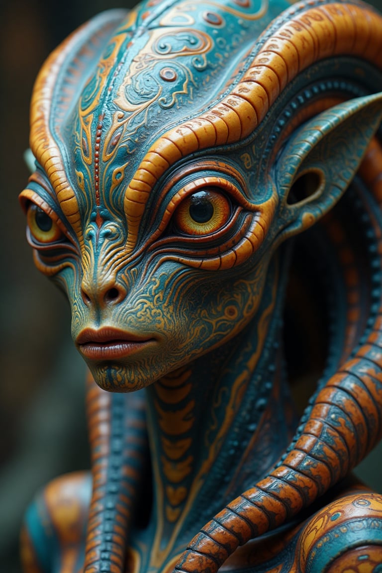 most perfect looking strange,  very intricate,  friendly alien by Pavel Stenson on Tensor.Art
