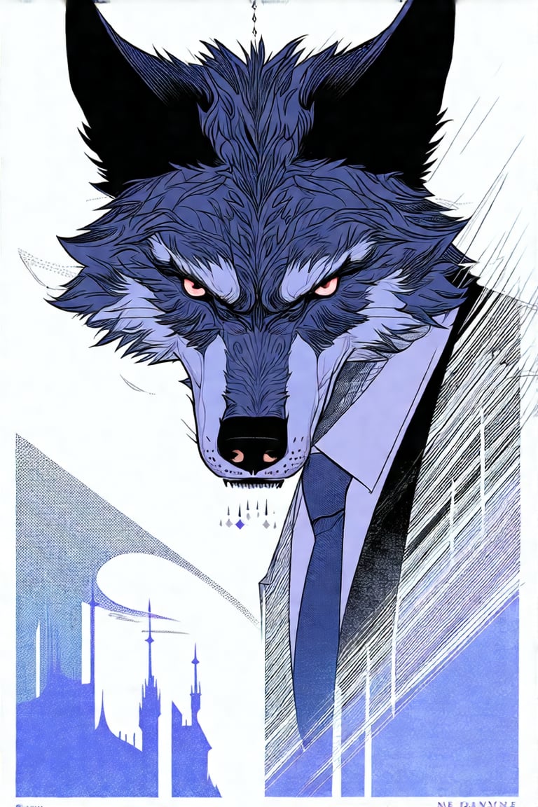 art by Jamie McKelvie,  a werewolf,  The Wicked + The Divine by No, I never on Tensor.Art