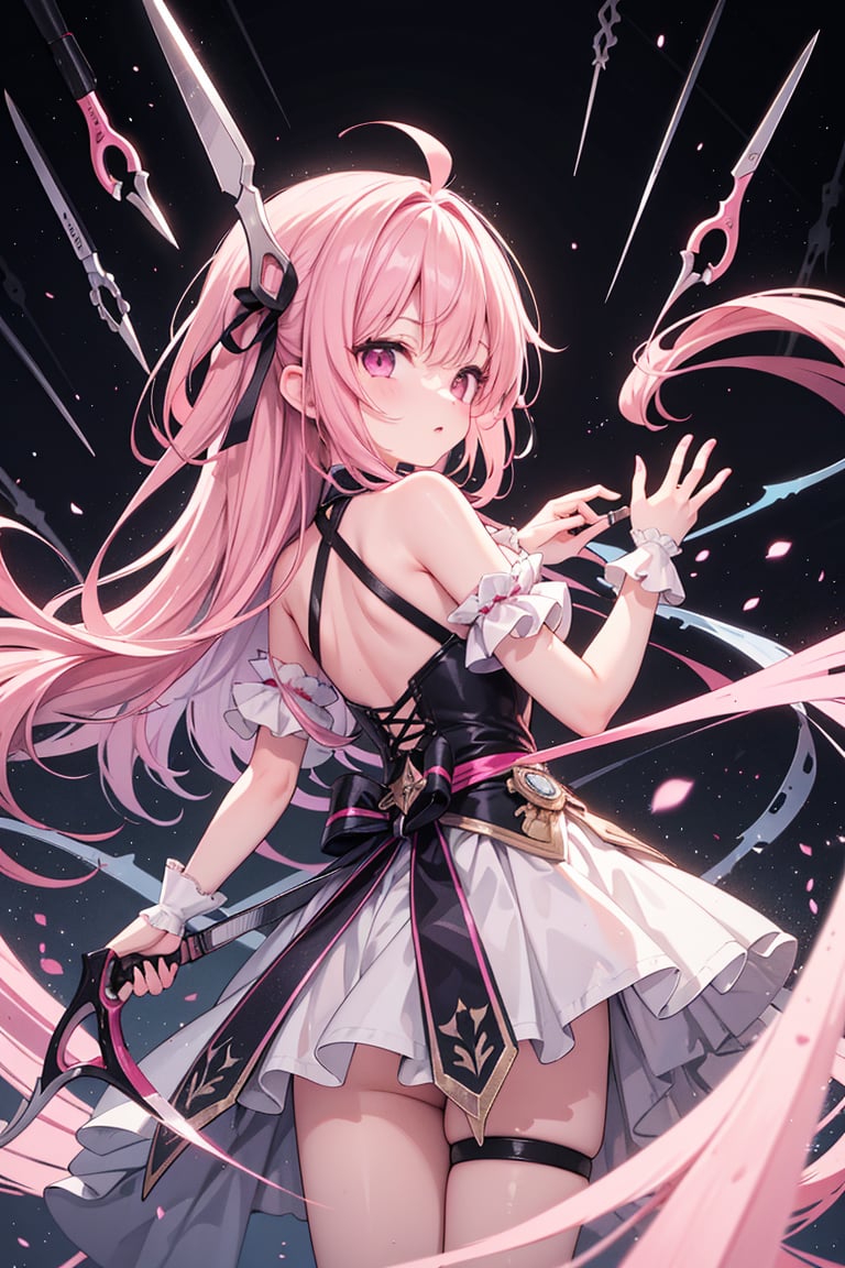 Super detailed and microscopic illustration,  (((scissors))),  pink haired woman by user_774395518708119221 on Tensor.Art