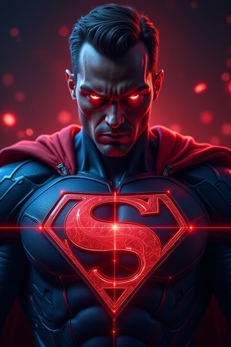 "Sumit" angry red laser eyes Super man with chest logo concept:

create a text logo write in grafitti  text "Sumit ".