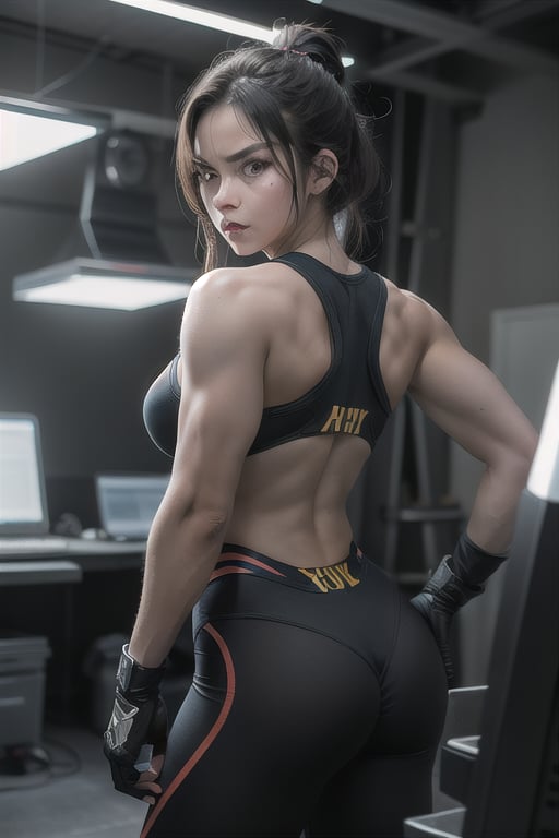 An angry muscular girl,  studio light,  serious look by user_776154153197094125 on Tensor.Art