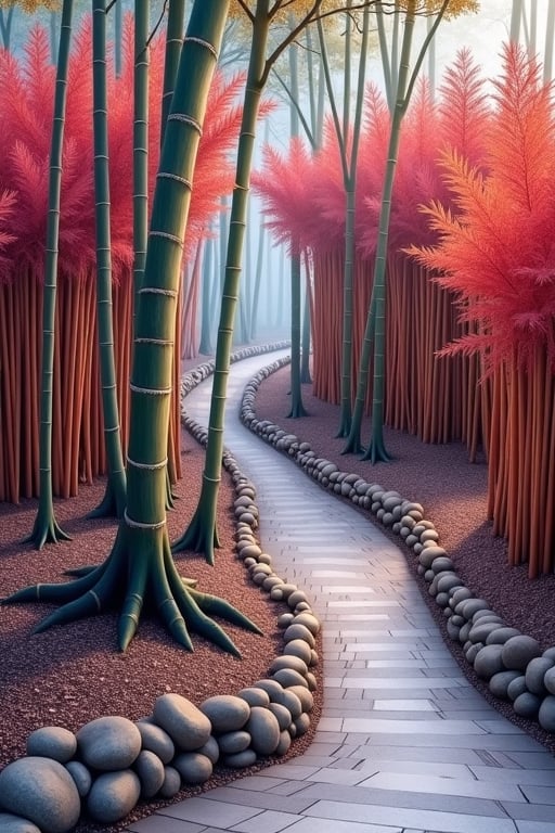 background is bamboo forest