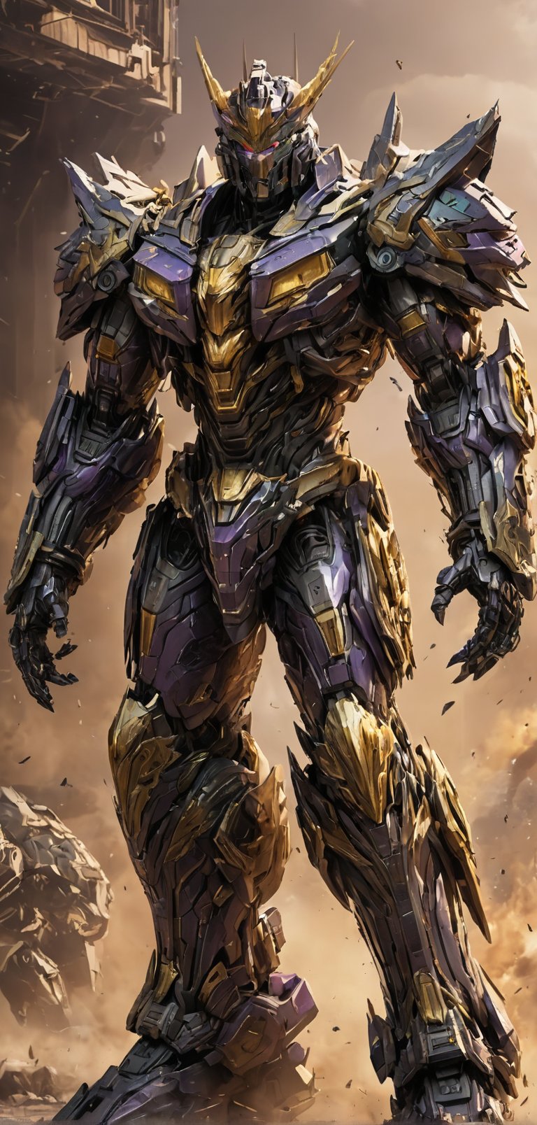 (extremely detailed 8k wallpaper), a medium full body photo of Trypticon transformer,intricate, highly detailed, dramatic, in Trypticon transformer costume,screaming, golden accents, decepticon, supreme, powerful, undefeated, chrome armor, 