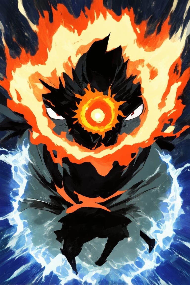 Naruto's eyes ablaze with determination, he charges forward, Rasengan swirling to life in a burst of chakra-infused energy. The orange-tinged sphere crackles with anticipation as Naruto unleashes the iconic technique. Itachi, poised and calm, summons Susano'o, his own avenging avatar, its ethereal form shimmering like a ghostly reflection. The two forces collide in a flash of light and fury, Rasengan bursting forth to challenge Susano'o's unwavering resolve.