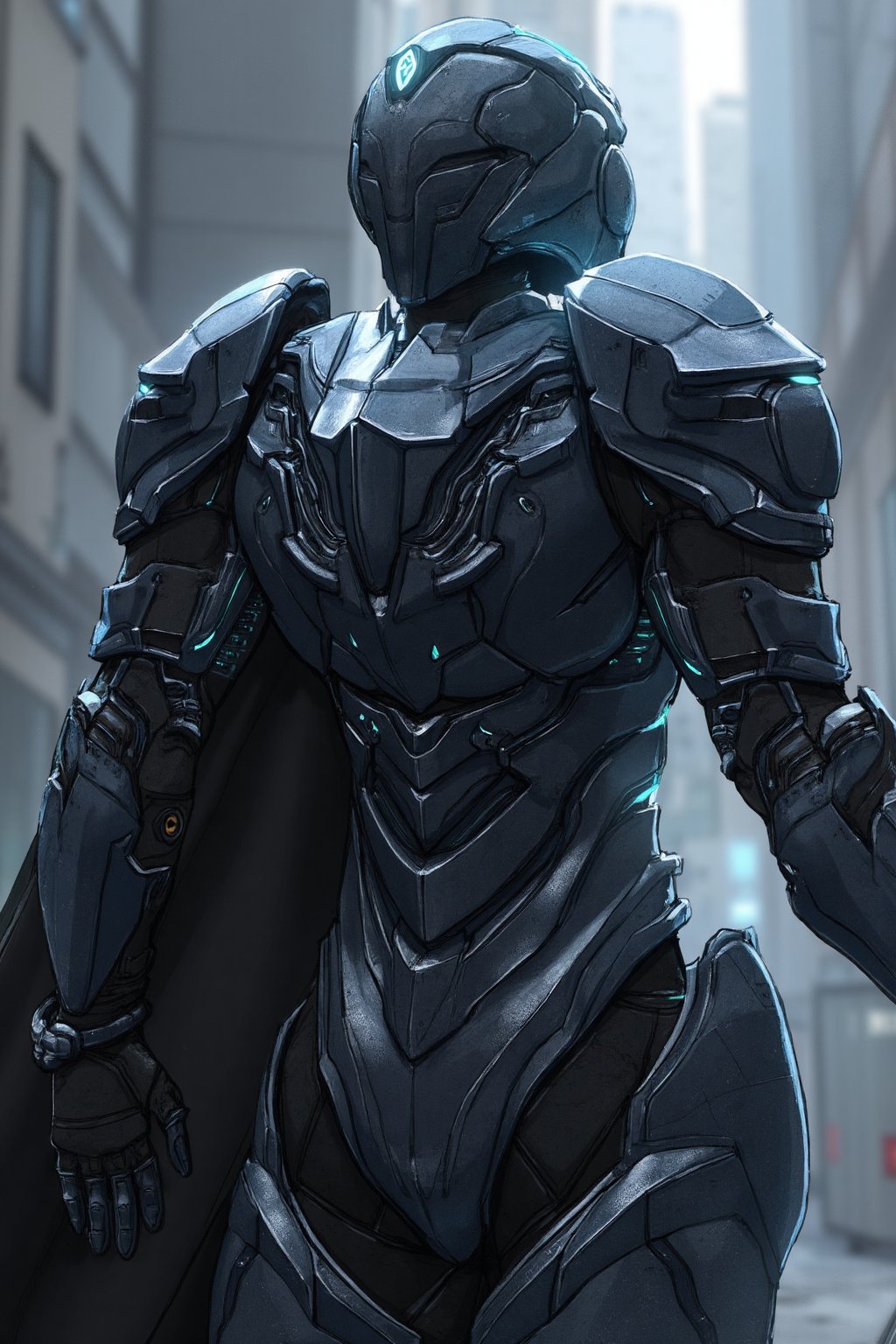Hero oc,  iron knight,  wears a highly advanced technology knight scfi suit by user_778227213651829182 on Tensor.Art