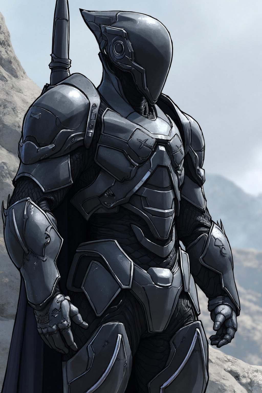 Hero oc,  iron knight,  wears a highly advanced technology knight scfi suit by user_778227213651829182 on Tensor.Art