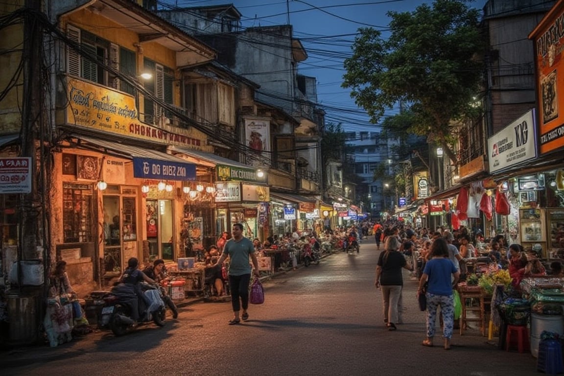 Suasana pasar malam,terpaling