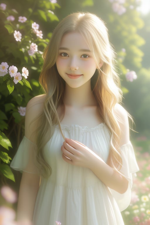 A sweet young woman with soft image created by user