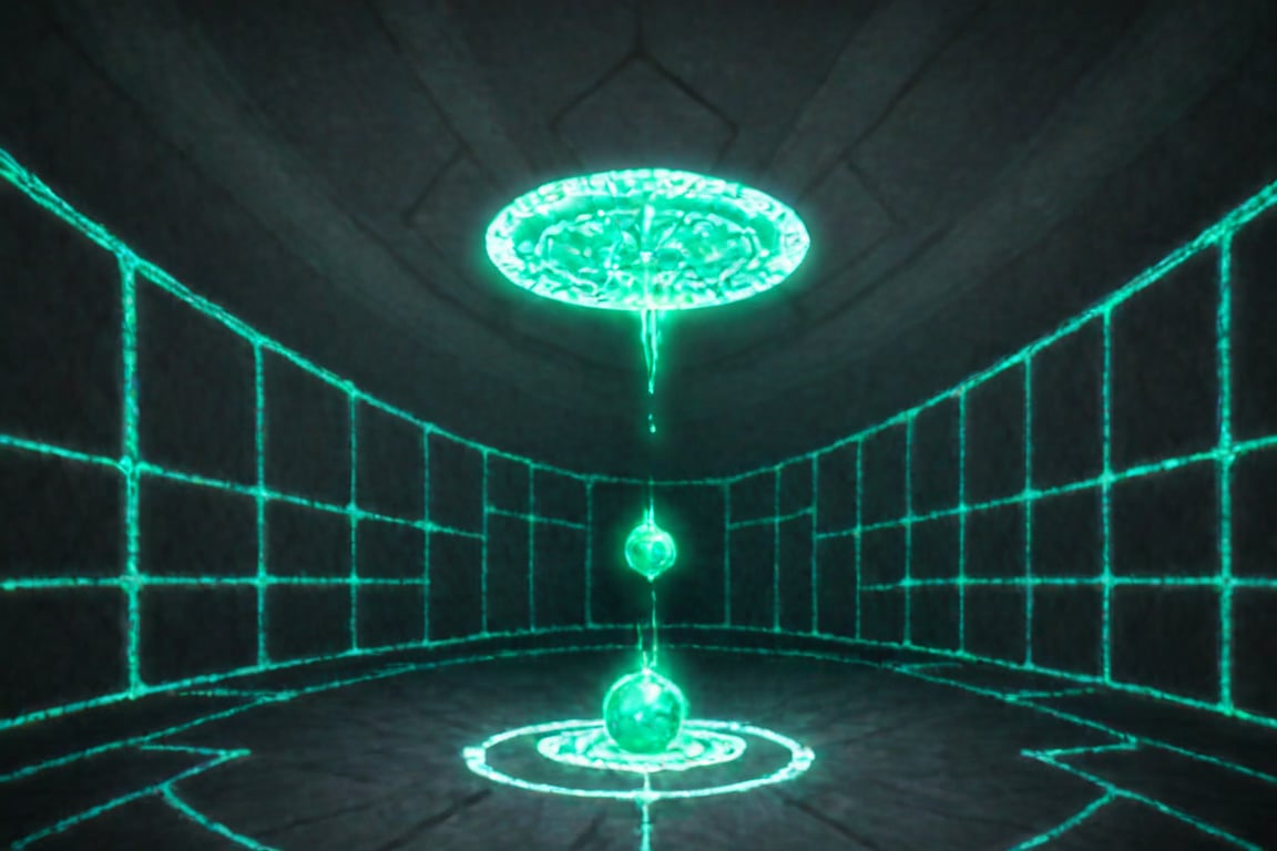 An extraterrestrial's lair: A dimly lit,  eerie room with an otherworldly ambiance. The walls are a deep,  metallic grey b...