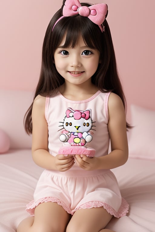 Children girl,  pantie hello kitty,  kawai by user_779503325744922781 on Tensor.Art