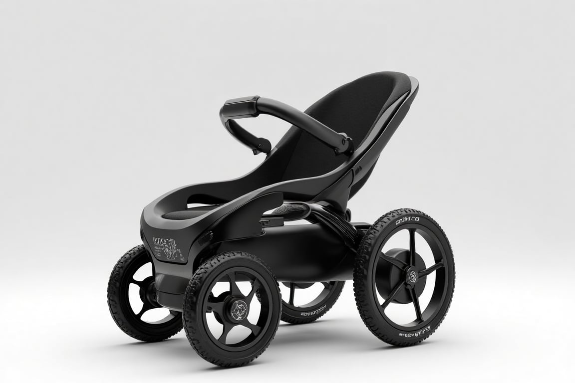 A futuristic prototype baby stroller,  flowing lines,  flowing curves by Captain Nemo on Tensor.Art