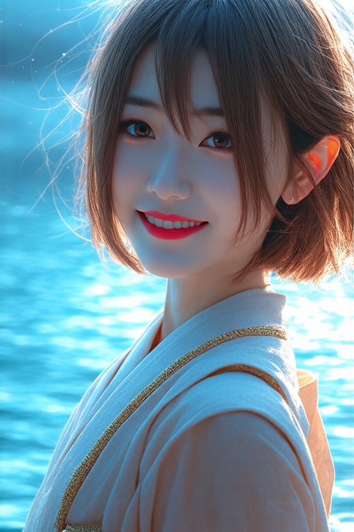 Lake Tazawa,  the water changes color. There is a beautiful woman named Tatsuko,  a beautiful woman with beautiful skin by...