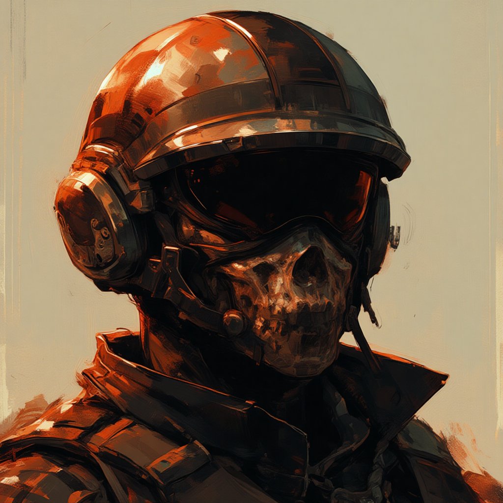 Prompt: score_9, score_8_up, score_7_up, simon ghost riley from modern warfare 3. cloth mask with skull on it. Digital art style, fantasy art style, drawn aesthetics, semirealistic illustration, shiny/glossy, warm light, detailed shadows, ultrahigh definition, stylized pose, art style by Kuvshinov Ilya and Greg Rutkowski.