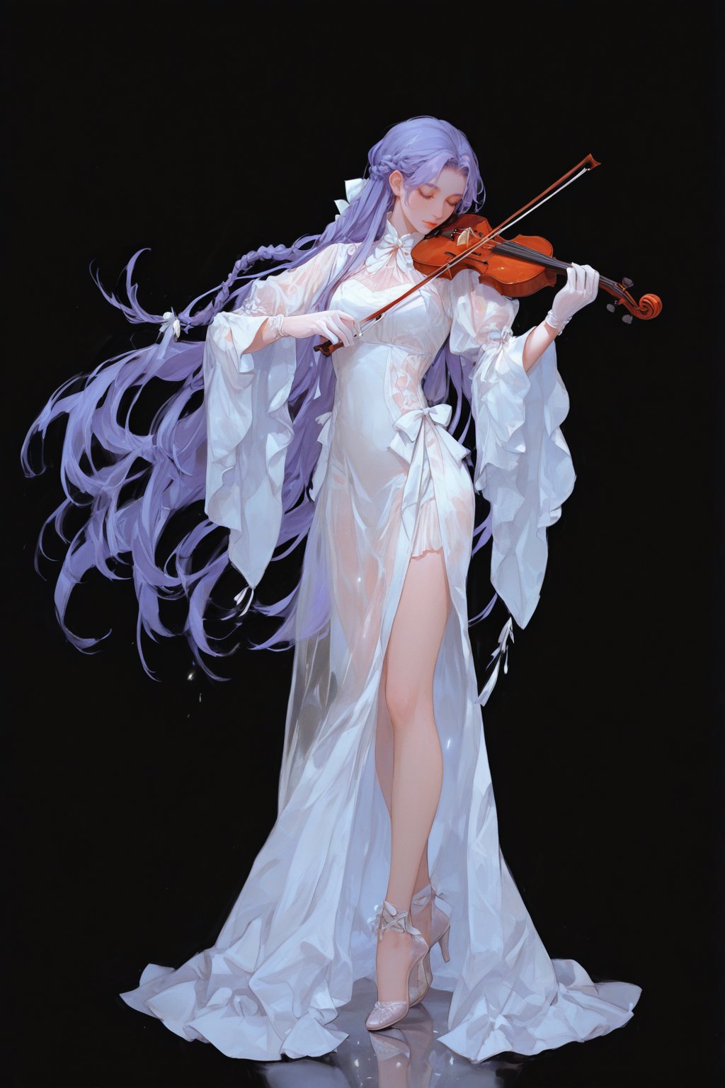 1girl,  long hair,  blue hair by Ob on Tensor.Art