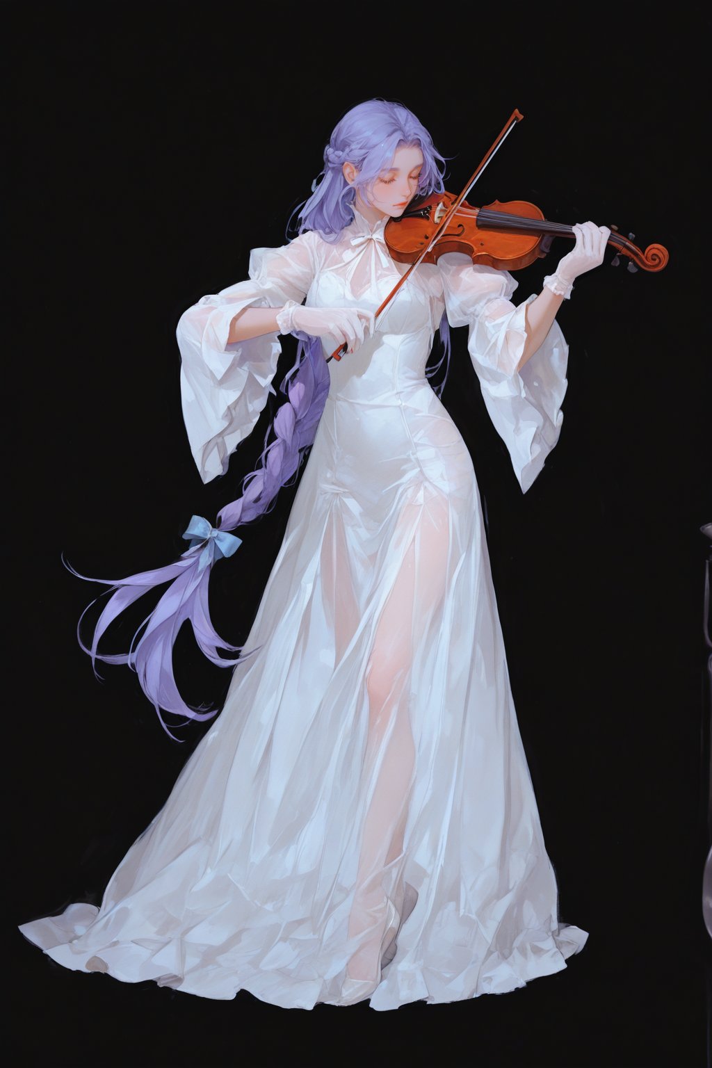 1girl,  long hair,  blue hair by Ob on Tensor.Art