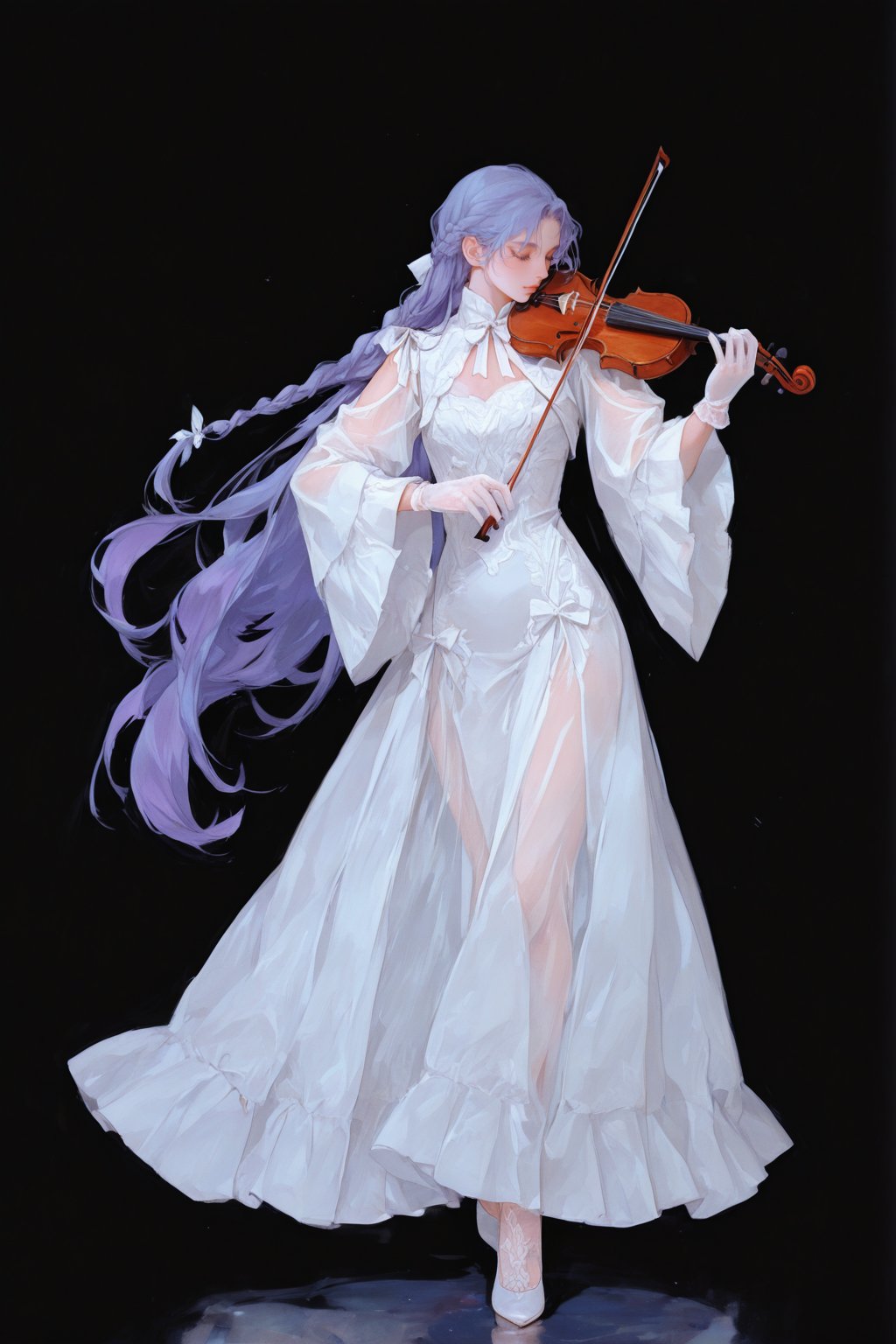1girl,  long hair,  blue hair by Ob on Tensor.Art