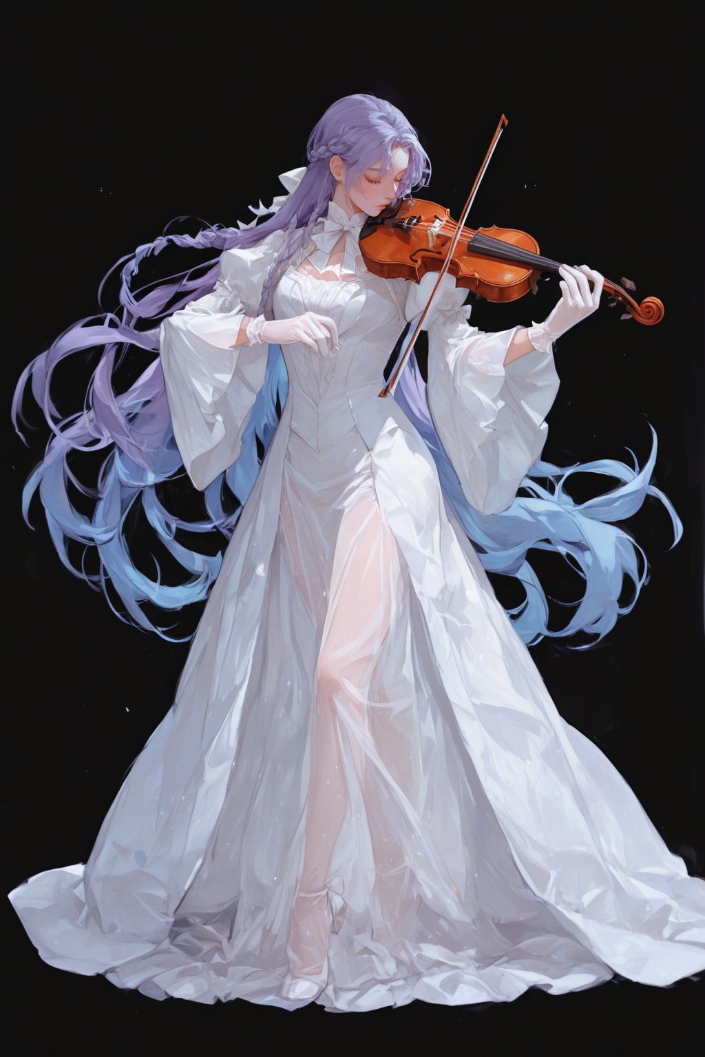 1girl,  long hair,  blue hair by Ob on Tensor.Art