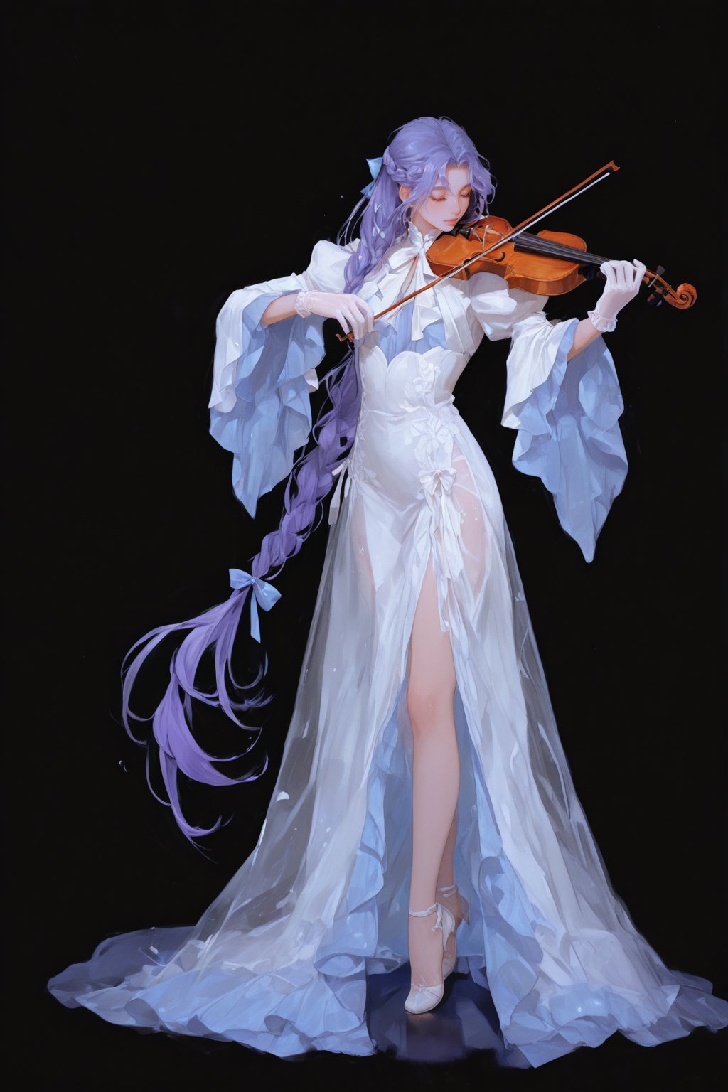 1girl,  long hair,  blue hair by Ob on Tensor.Art