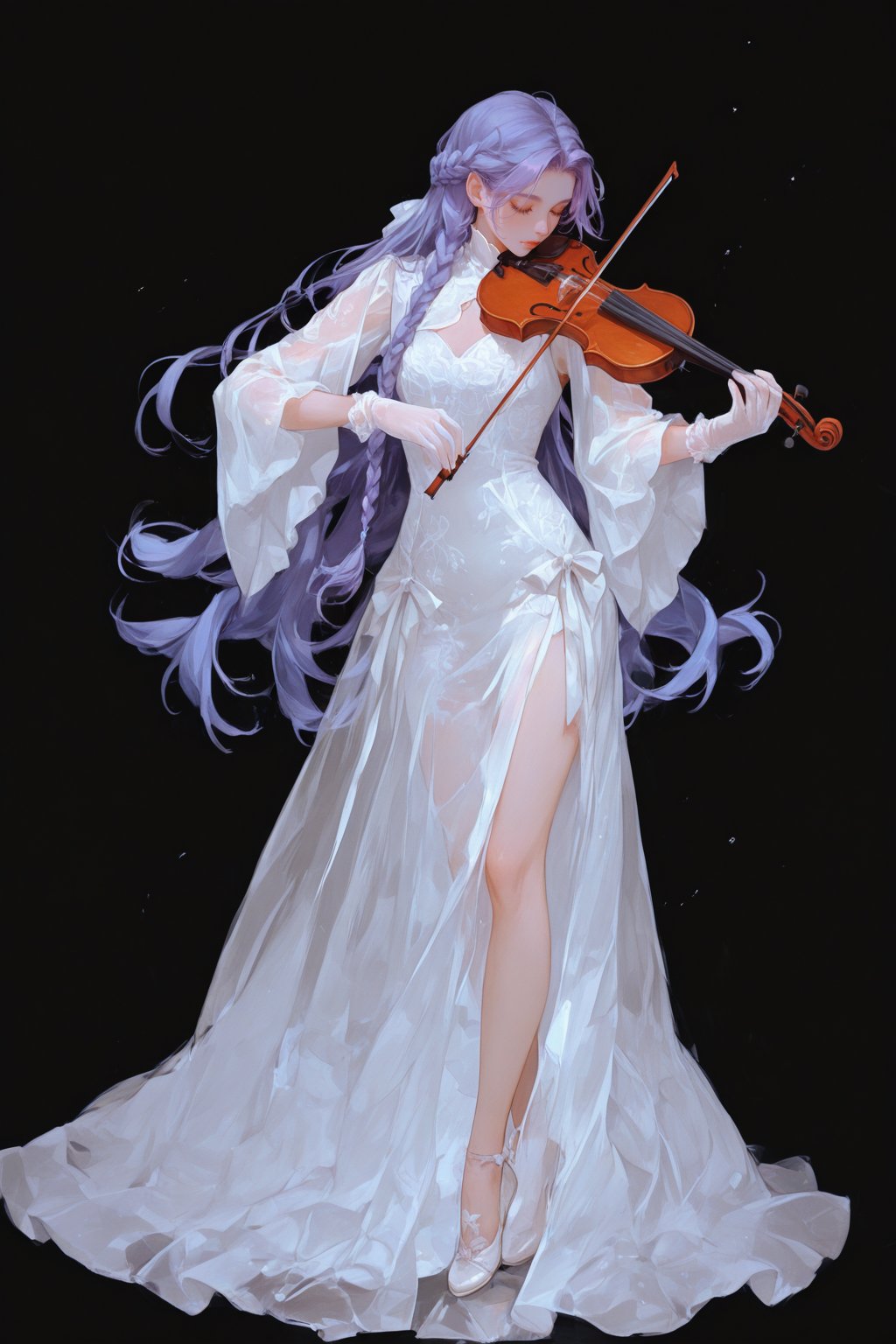 1girl,  long hair,  blue hair by Ob on Tensor.Art