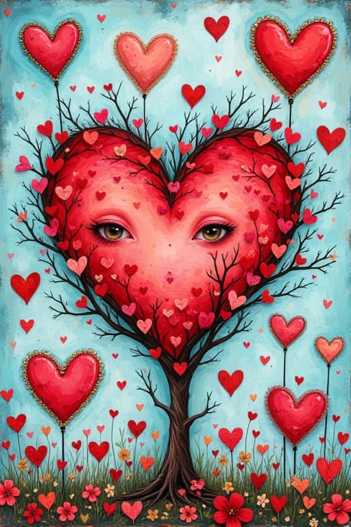Create a mixed media collage art piece focused on children's mental health and anxiety. Utilize a variety of materials suc...