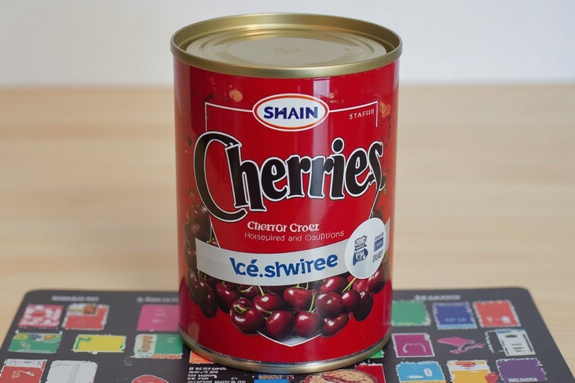 A canned of cherries