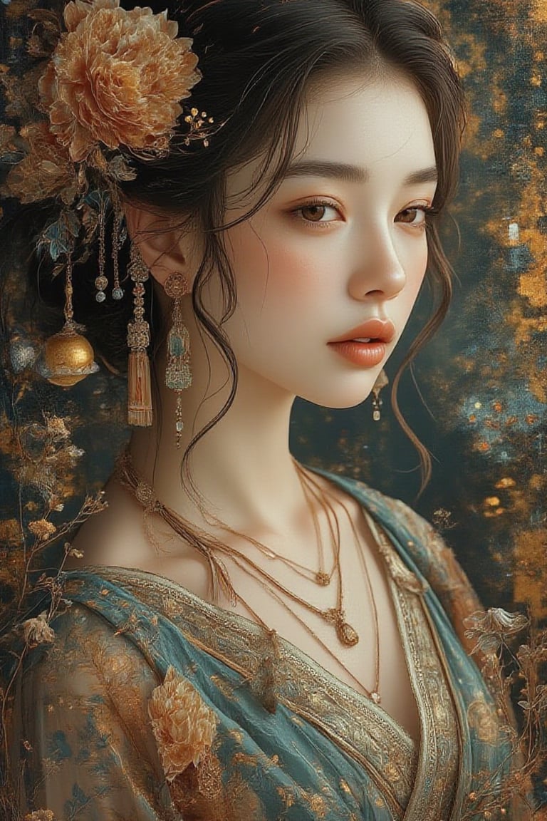 (Beautiful women and cloisonné,  the most beautiful work in history supervised by Yoshitaka Amano,  a faint smile by Black...