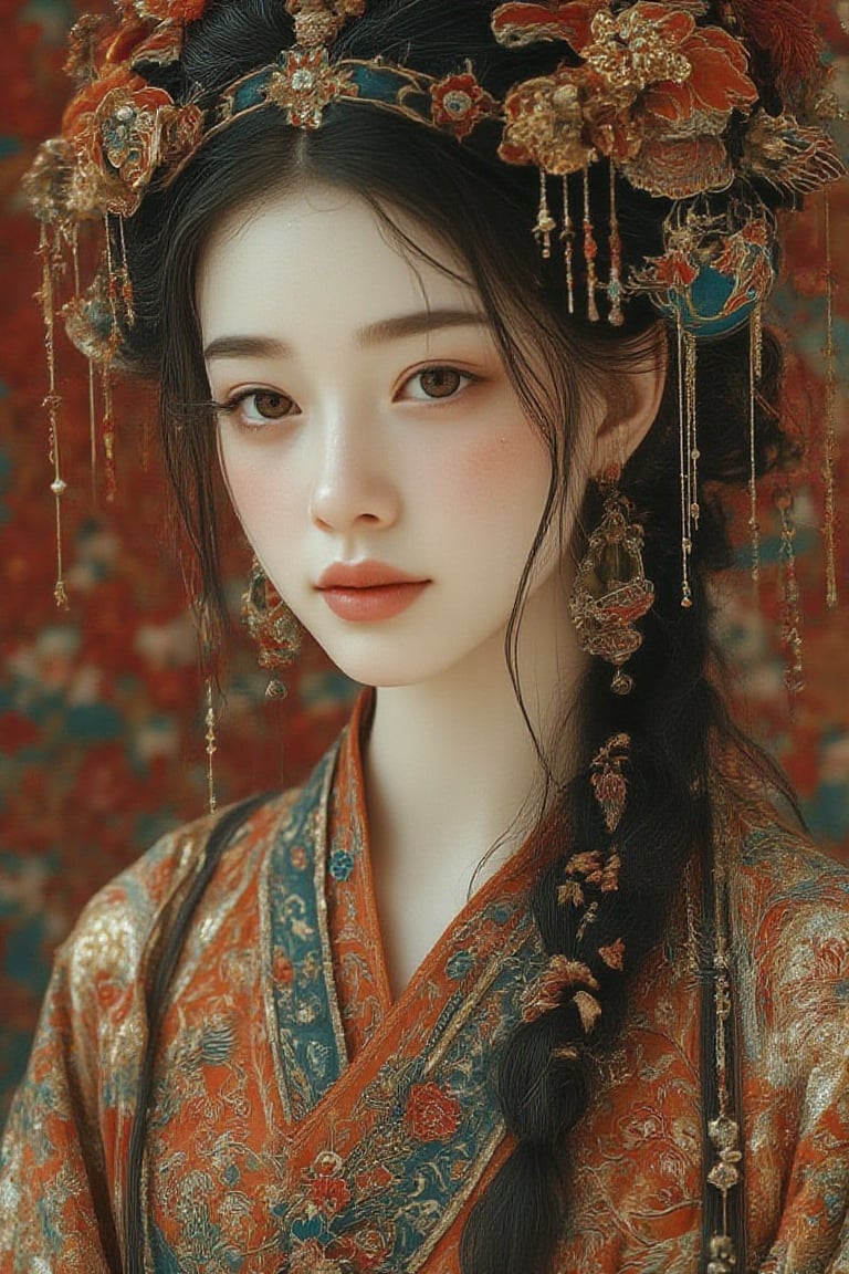 (Beautiful women and cloisonné,  the most beautiful work in history supervised by Yoshitaka Amano,  a faint smile by Black...