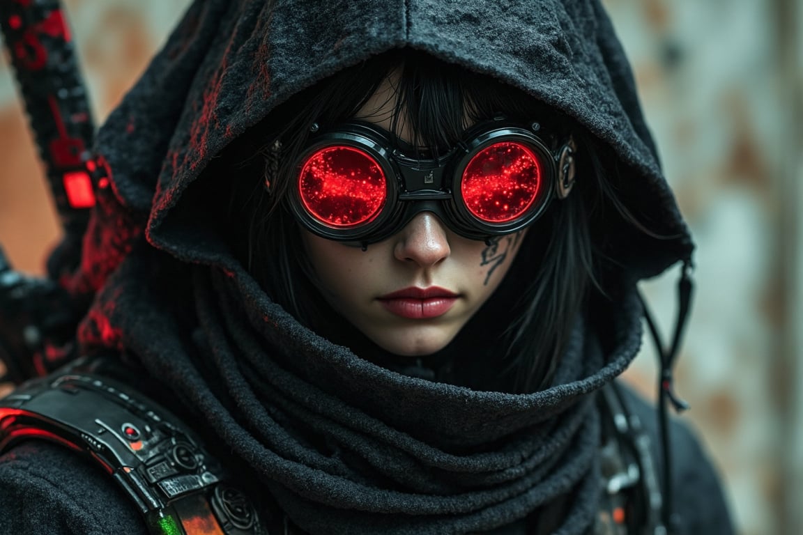 joanna dark in world of cyberpunk beauty skinny female assassin in black,  full body portrait ,  - a stunning girl half an...