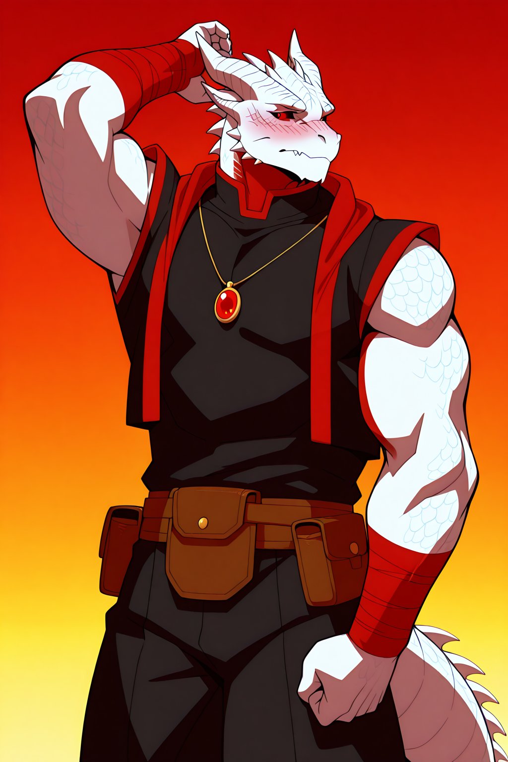solo,  male,  mature male by HornyBot on Tensor.Art