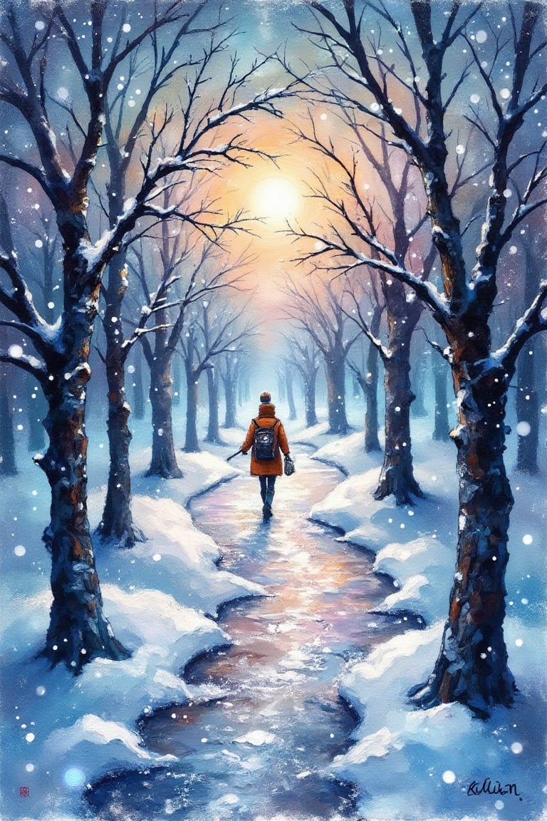 A winter in beacon hill Boston ,  snwe illusion abstract mind Midjourney Raw Image Style ",  AlcoholInk.hanna The atmosphe...