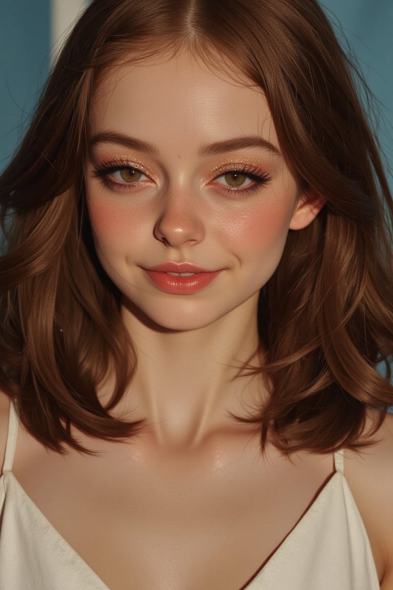 straight nose with flat bridge,  diamond shaped face,  high cheekbones by starrynight on Tensor.Art