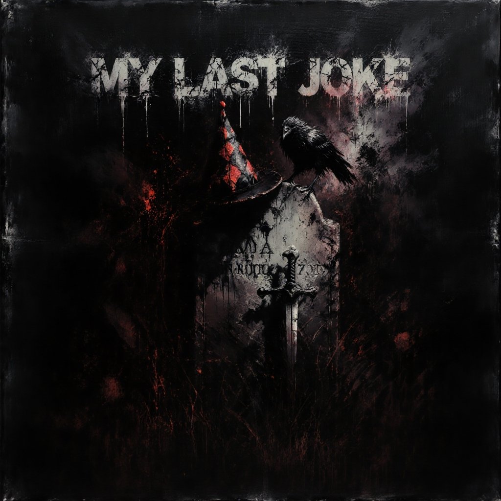realistic,  cinematic album cover. general plan. Dark tones,  oppressive atmosphere. dramatic lighting casting long shadow...