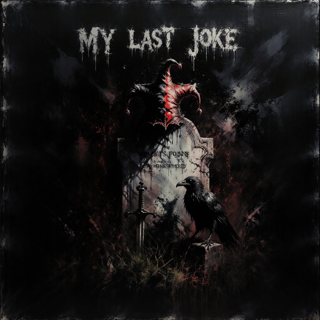 realistic,  cinematic album cover. general plan. Dark tones,  oppressive atmosphere. dramatic lighting casting long shadow...