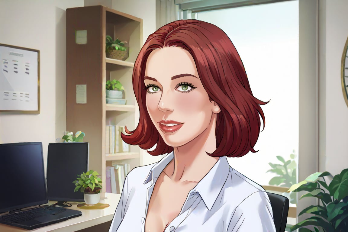 1girl_solo,  She has a beautifully symmetrical face with an oval shape,  a round jawline by JANG70 on Tensor.Art