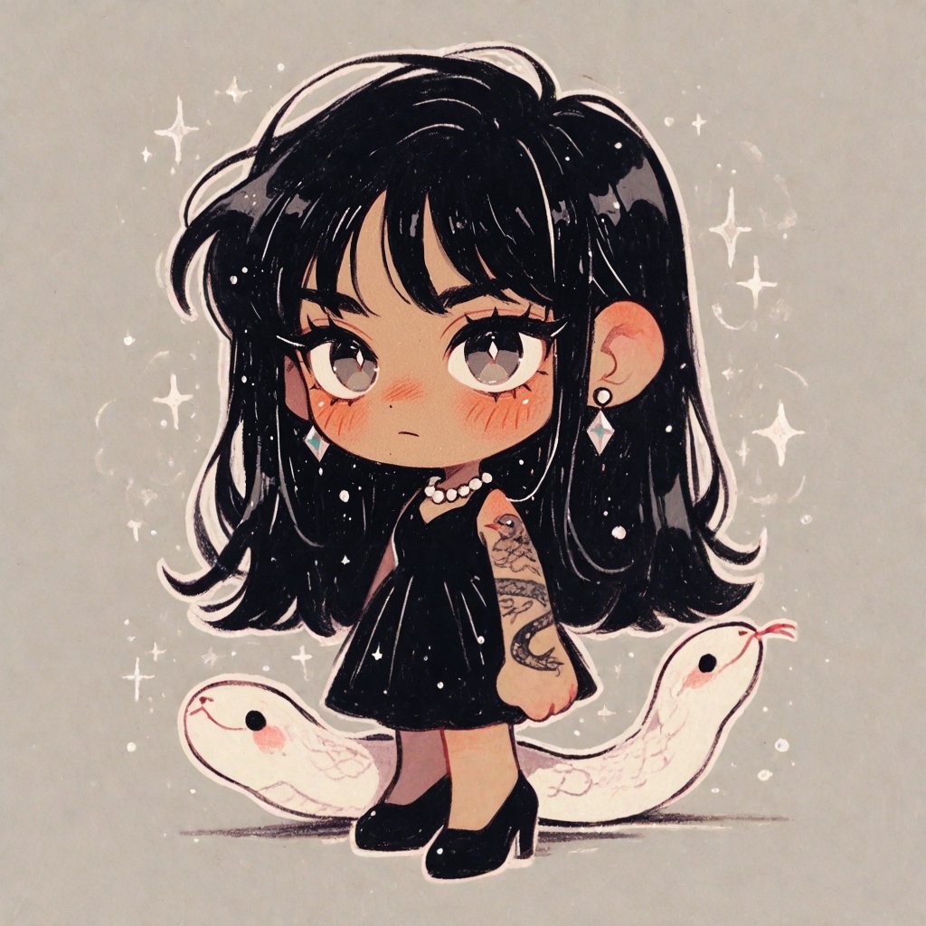 (((Solo,  chibi,  1girl by lavvydaisy on Tensor.Art