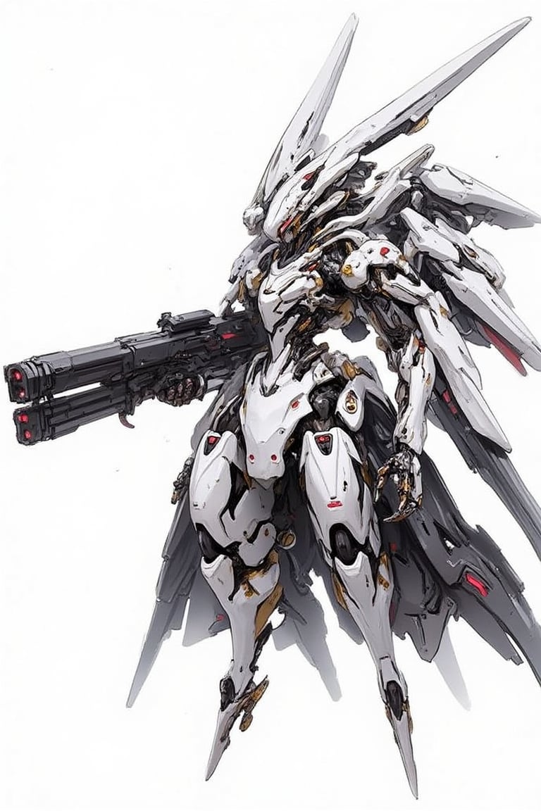 (Abstract WALLPAPER art) ( 24k Pixiv illustration) 1anime mecha cyborg wearing a maid armour ,  dynamic pose,  hold a huge...