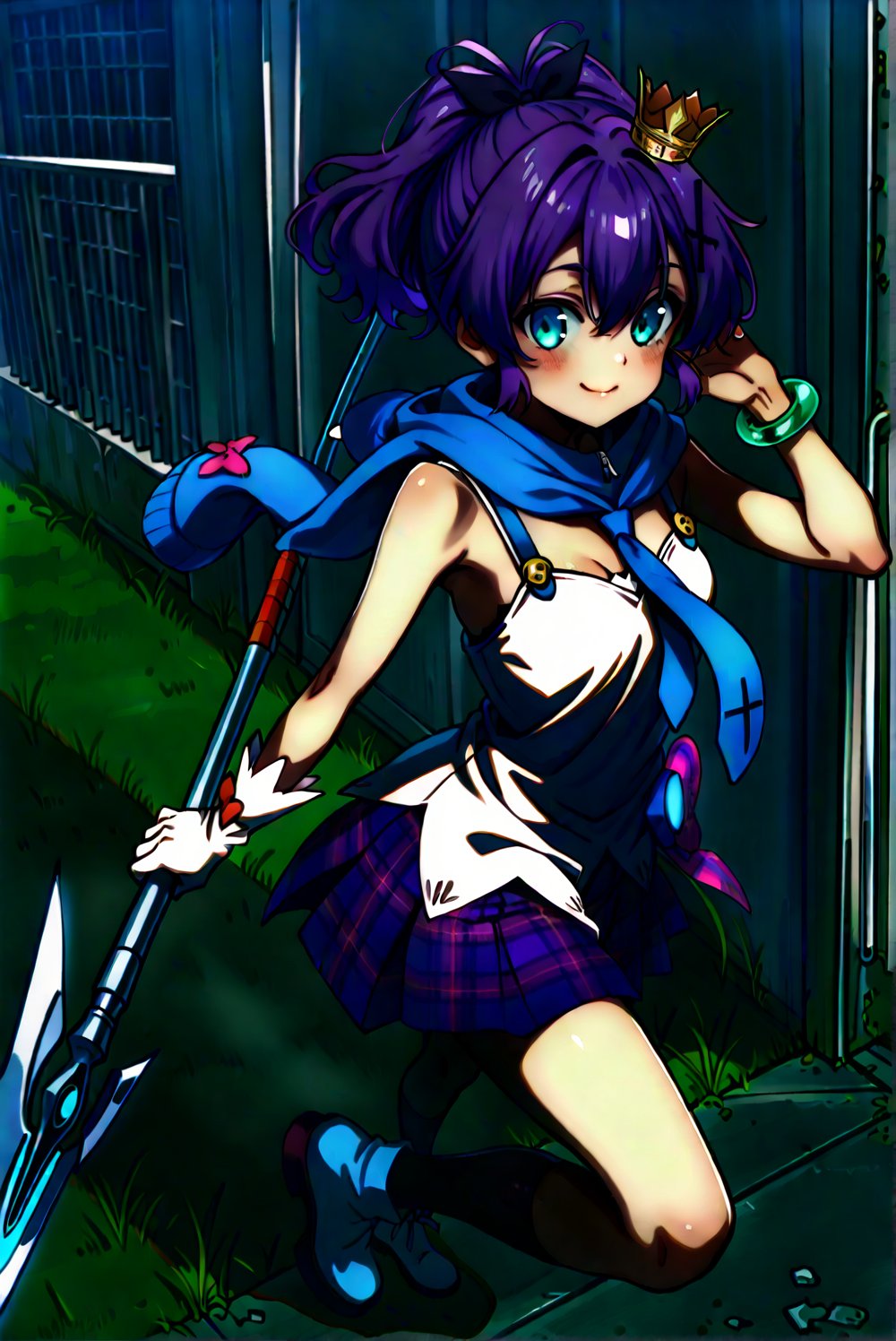 javelin,  aqua eyes,  purple hair by aruchi609 on Tensor.Art