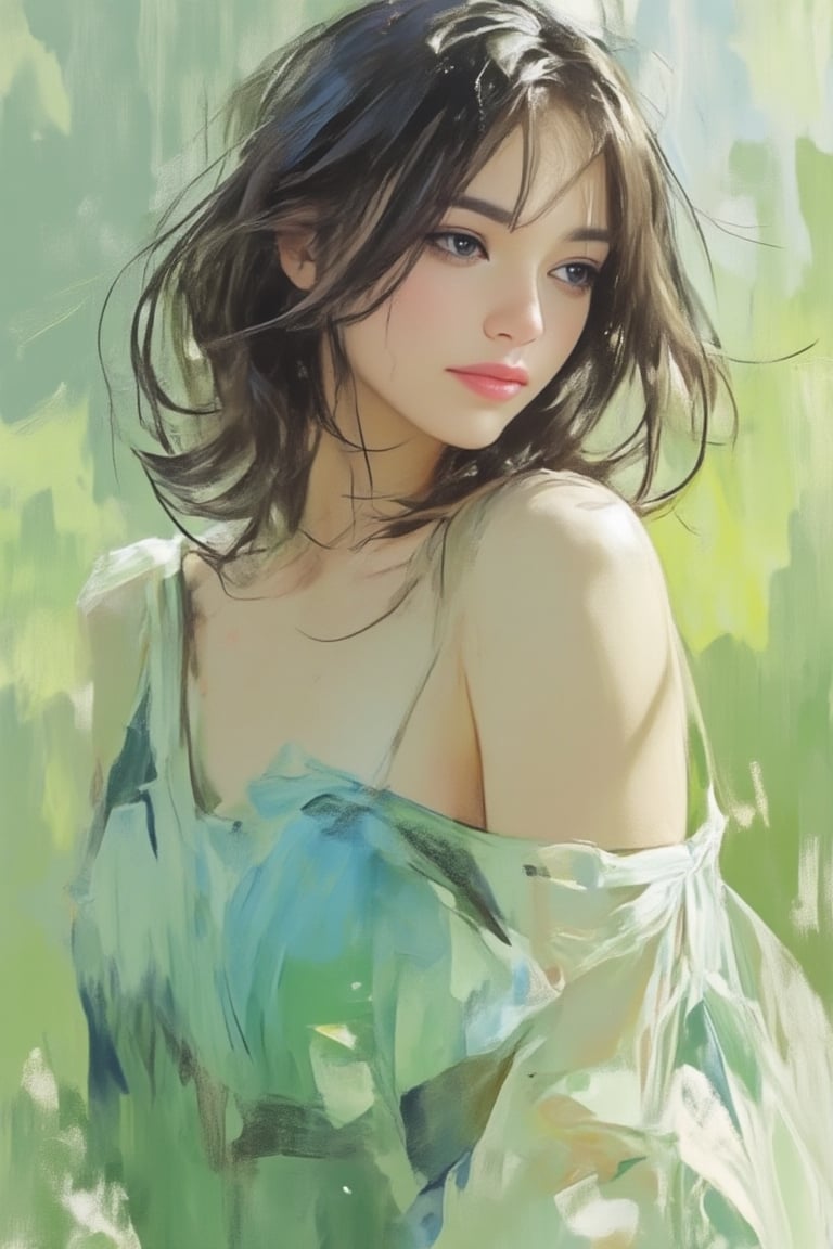 Akemi,  beautiful asian woman,  medium length jet black messy hair by CMC Photo on Tensor.Art