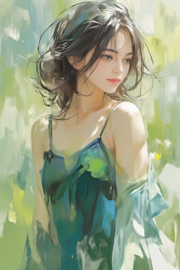 Akemi,  beautiful asian woman,  medium length jet black messy hair by CMC Photo on Tensor.Art