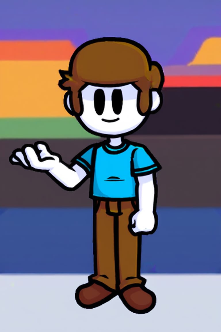 Nonsense_fnf,  brown hair,  white skin by MiiBrawlerlover on Tensor.Art